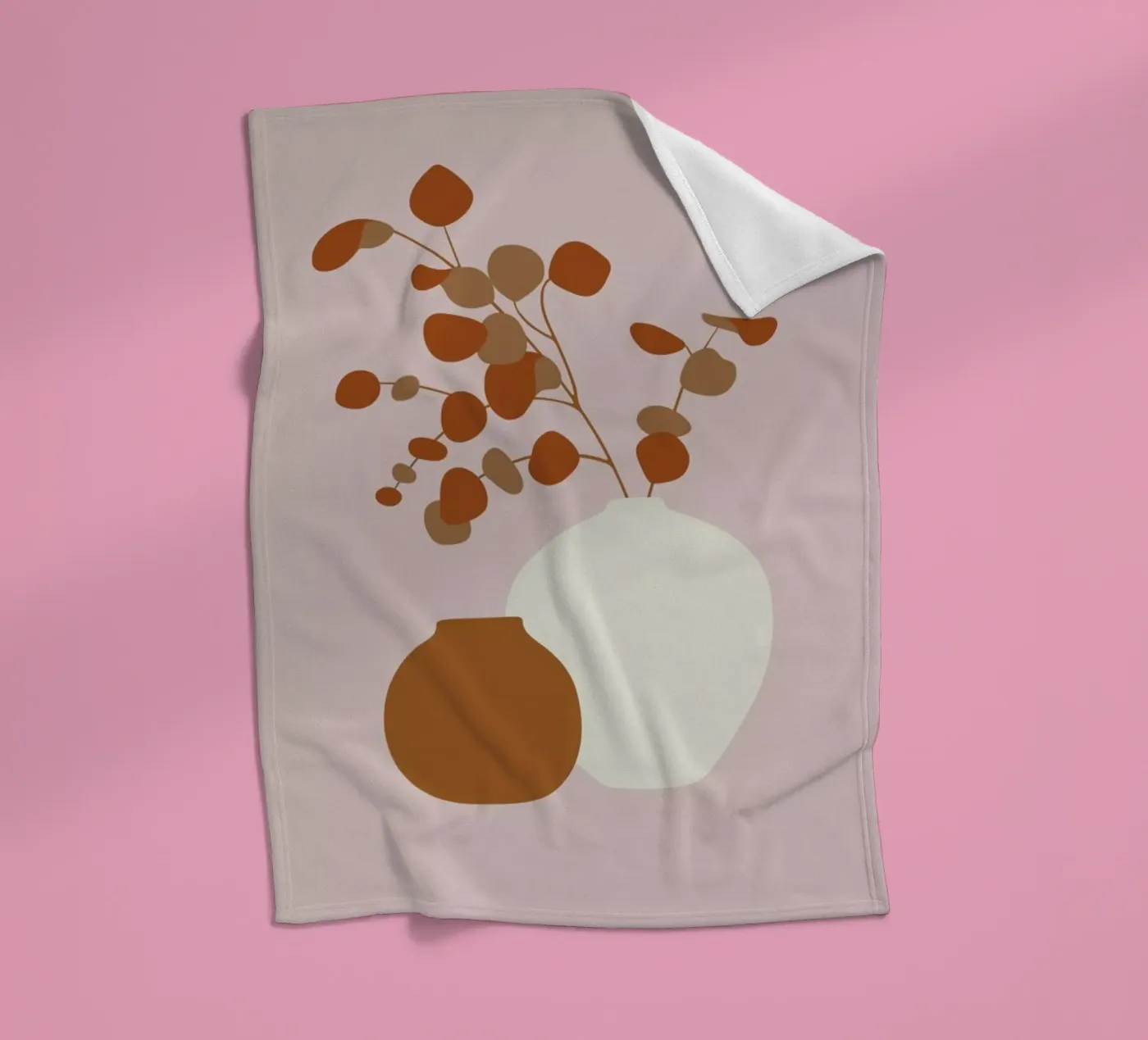 Ochre Eucalyptus fleecedeken van Pure