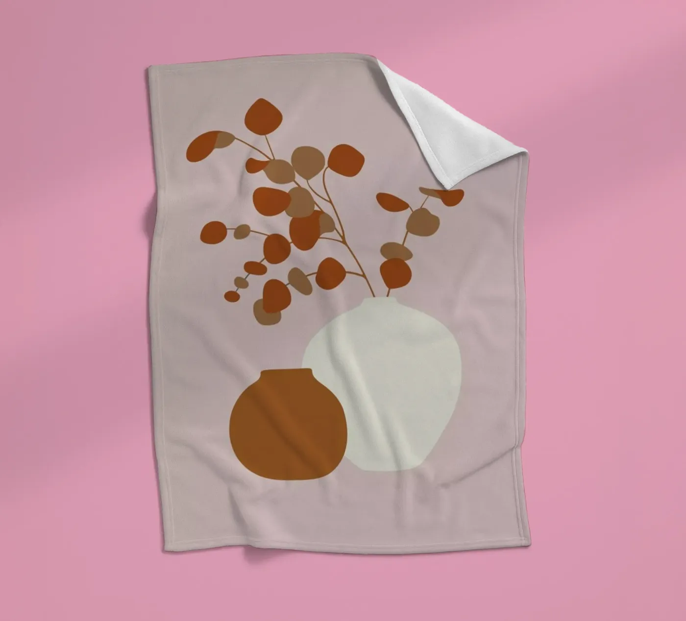 Ochre Eucalyptus Fleecedecke von Pure