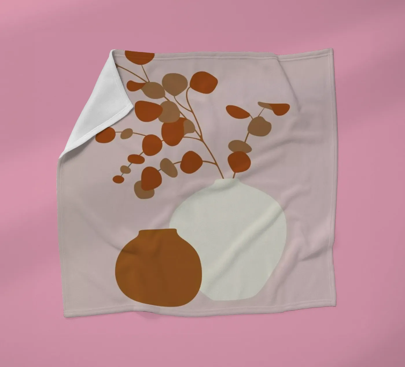 Ochre Eucalyptus fleecedeken van Pure