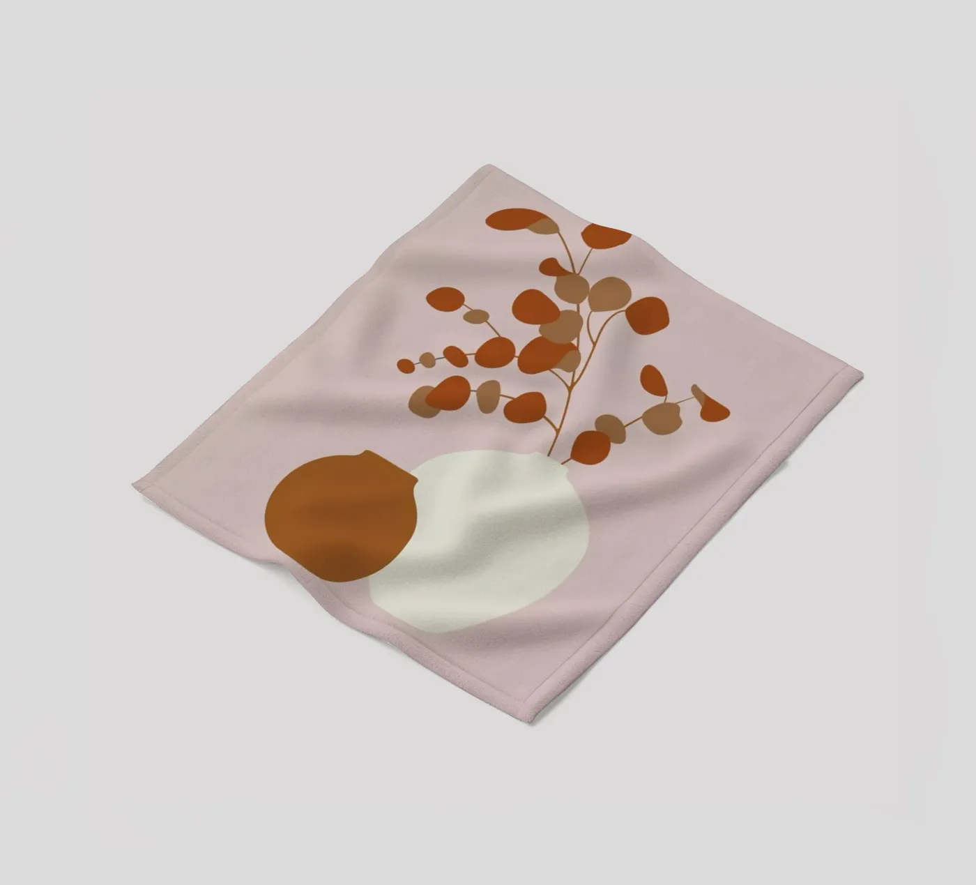 Ochre Eucalyptus fleecedeken van Pure