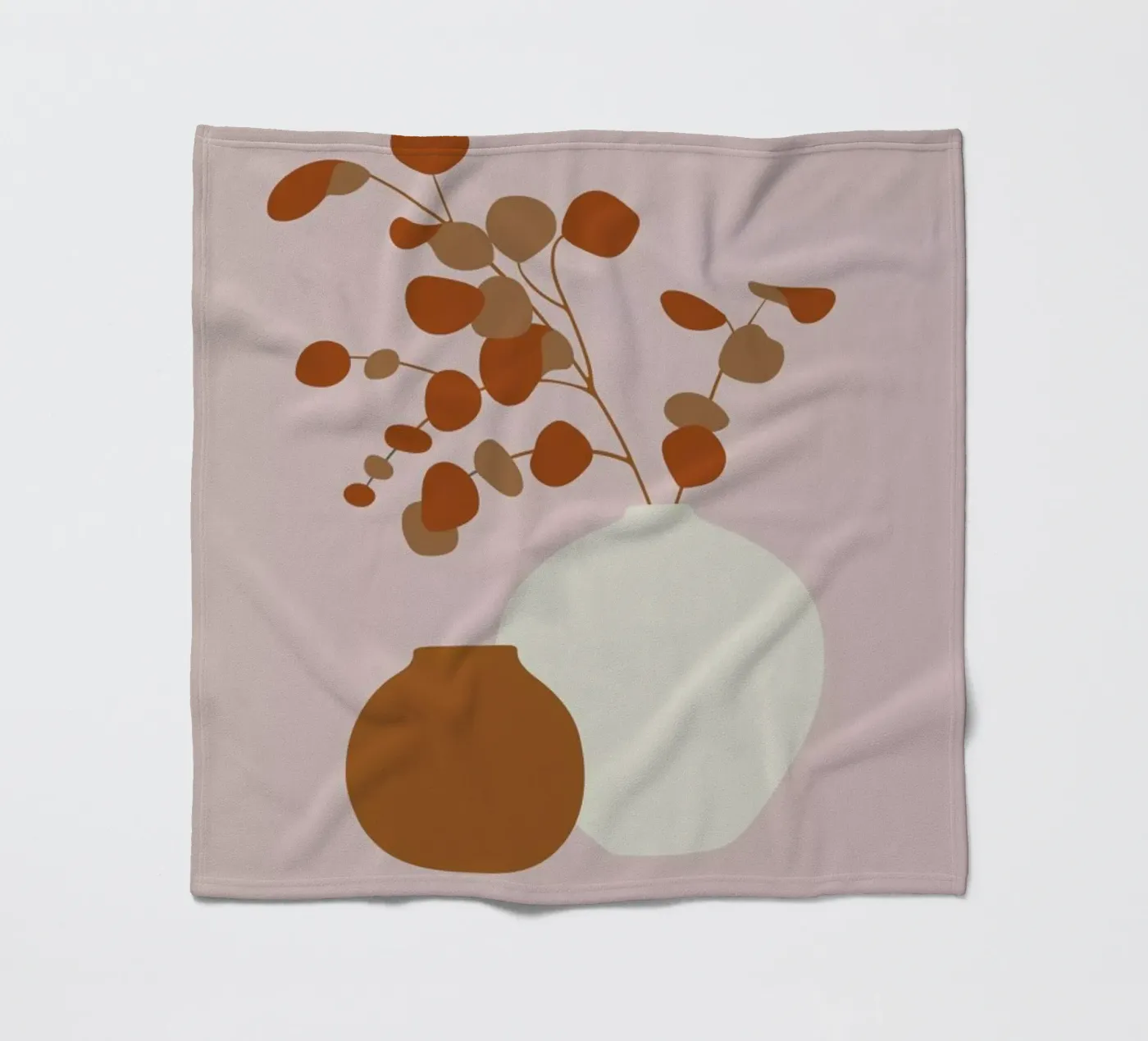 Ochre Eucalyptus fleecedeken van Pure