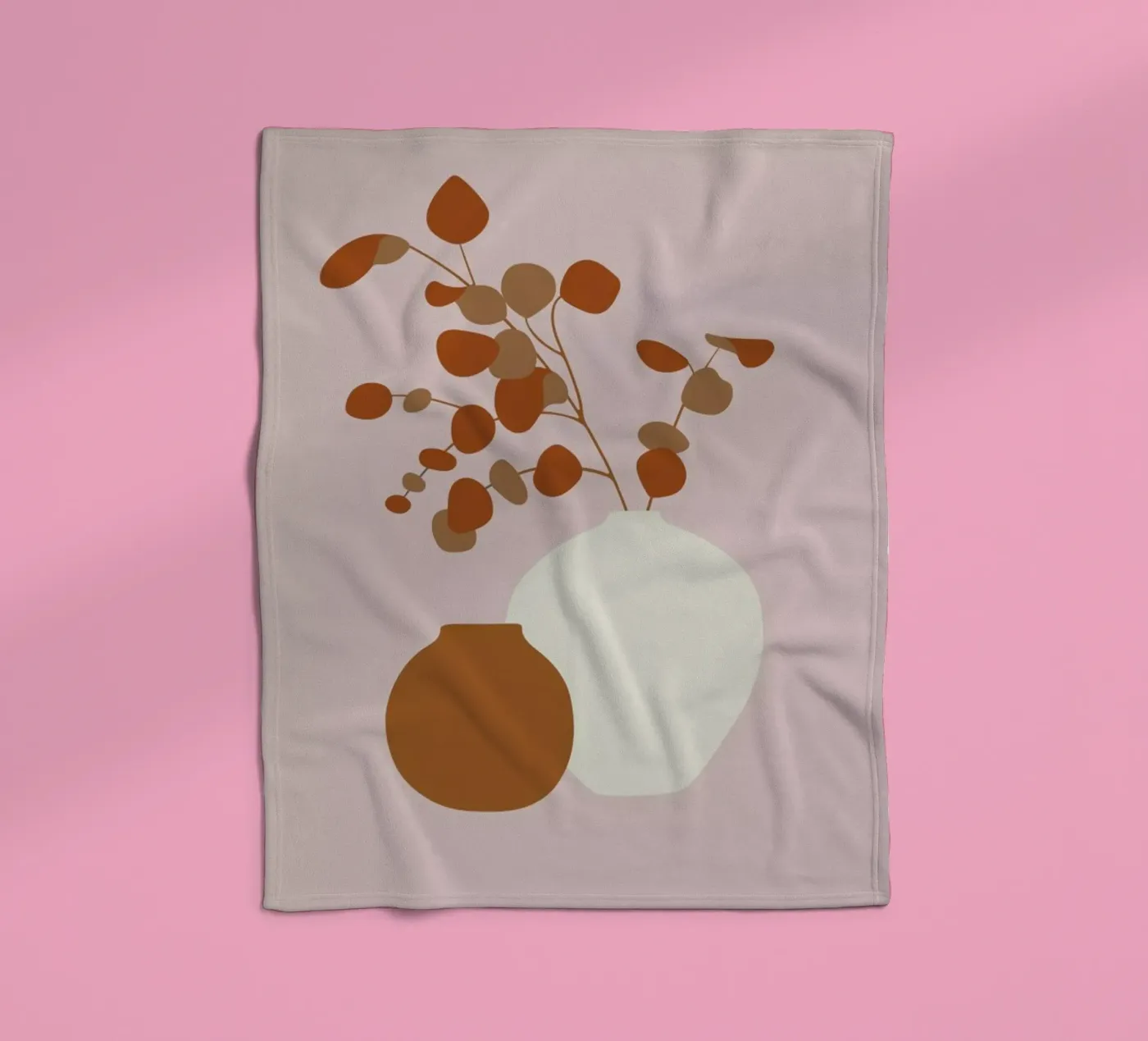 Ochre Eucalyptus fleecedeken van Pure