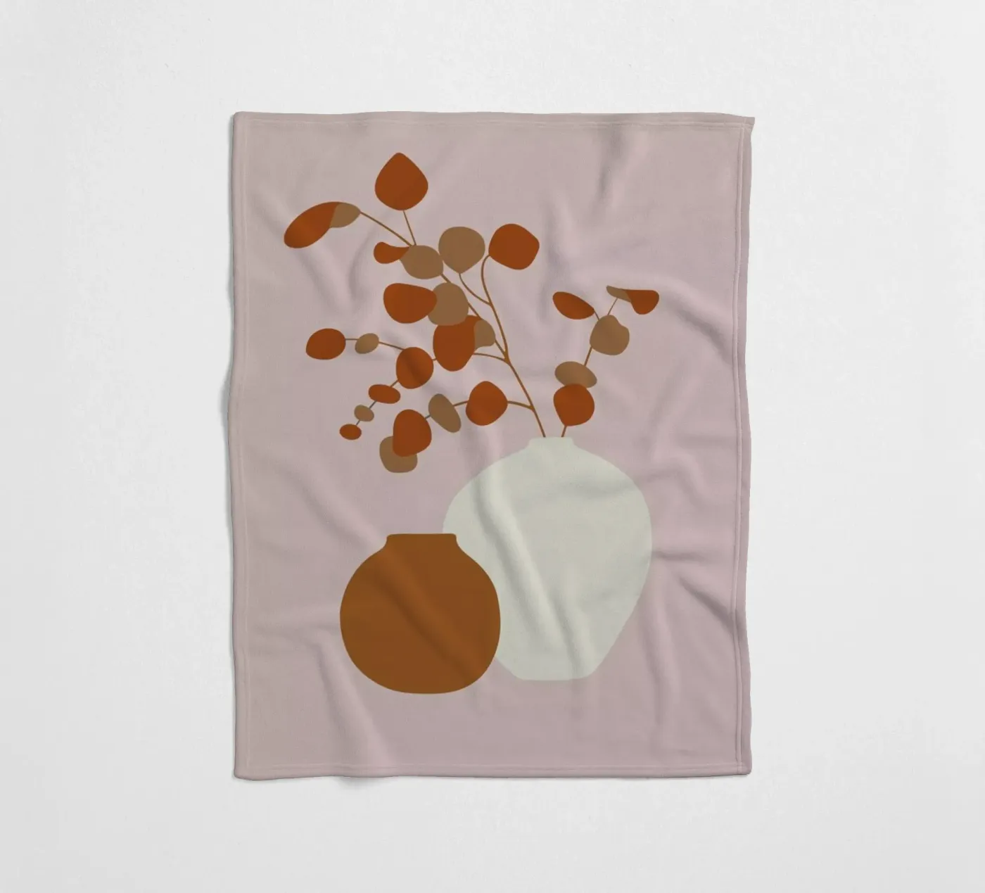 Ochre Eucalyptus fleecedeken van Pure