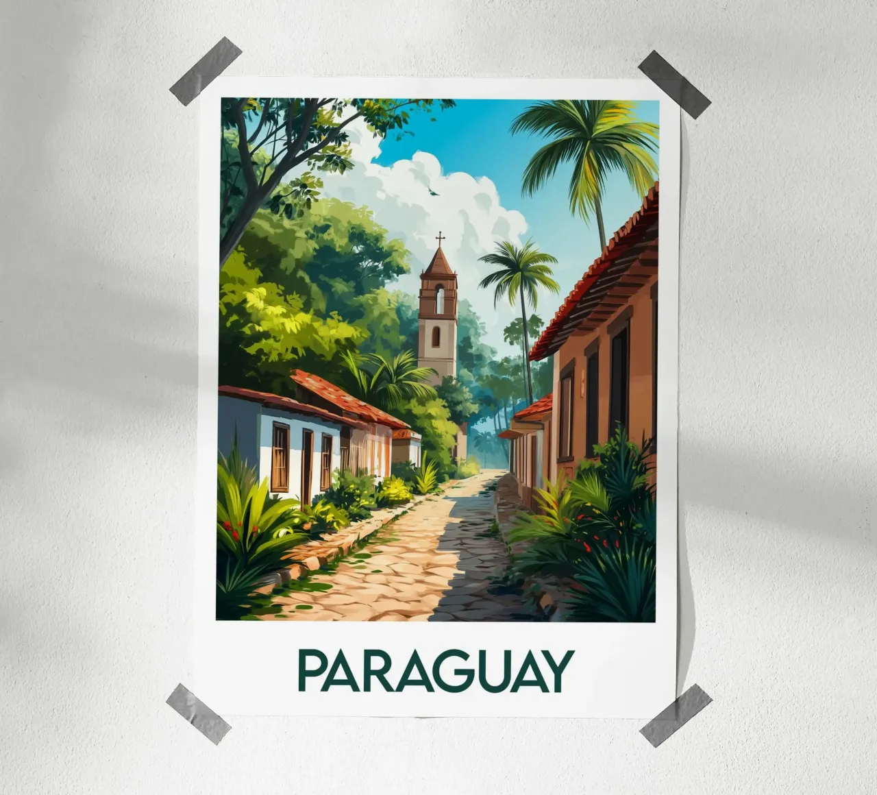 Affiche Paraguay poster con telaio in alluminio da Frame the World