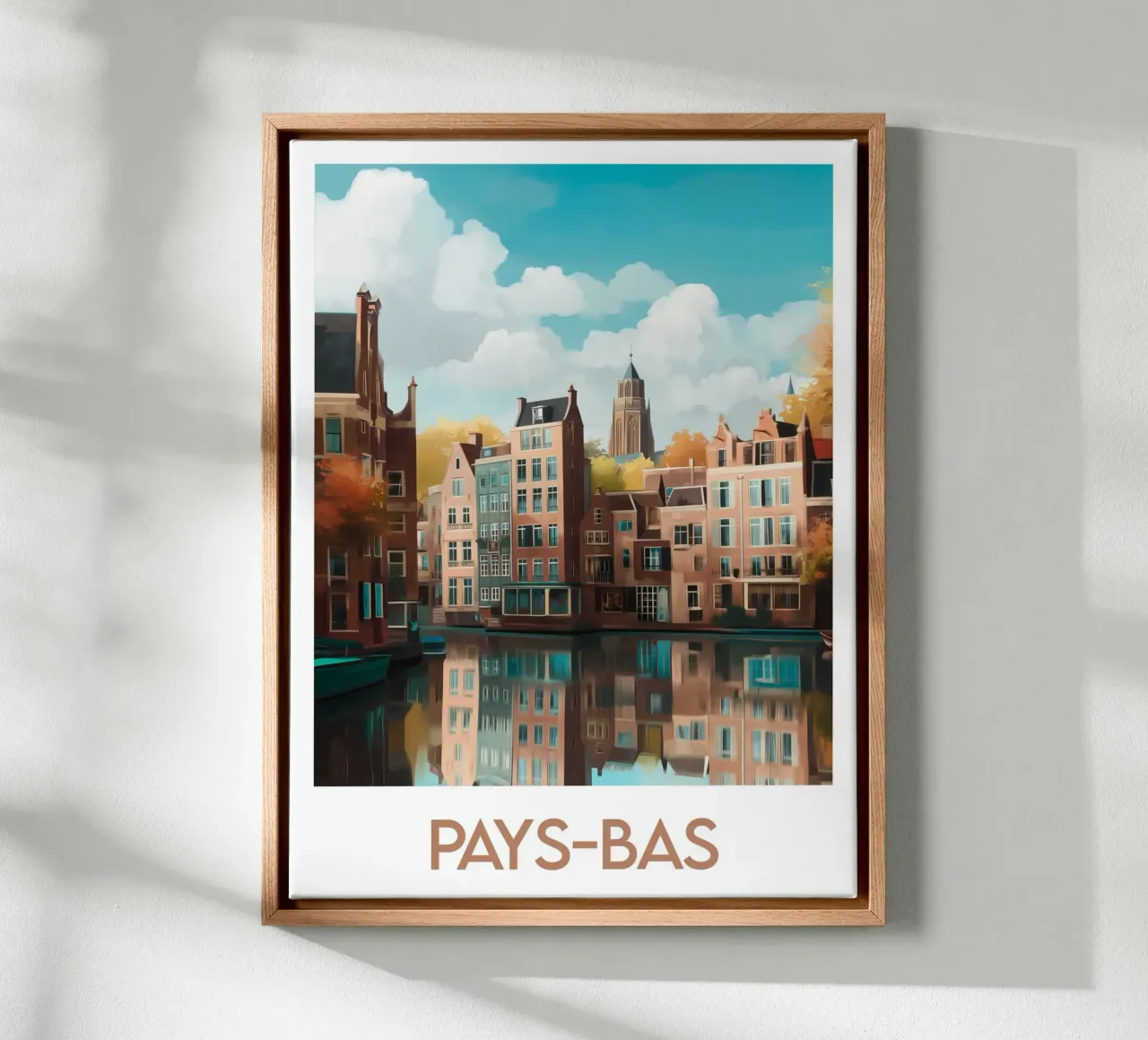 Poster Netherlands canvas with Floater frame by Frame the World