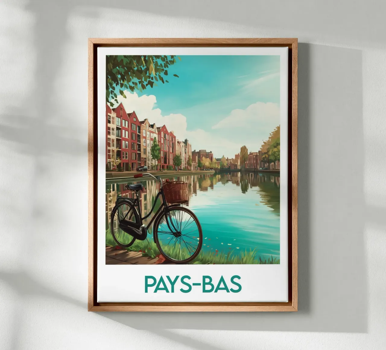 Poster Netherlands canvas with Floater frame by Frame the World