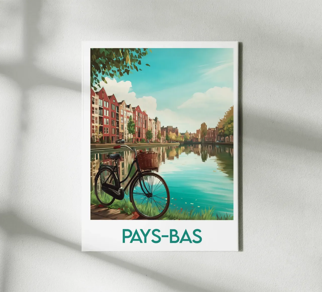 Poster Netherlands canvas with Floater frame by Frame the World