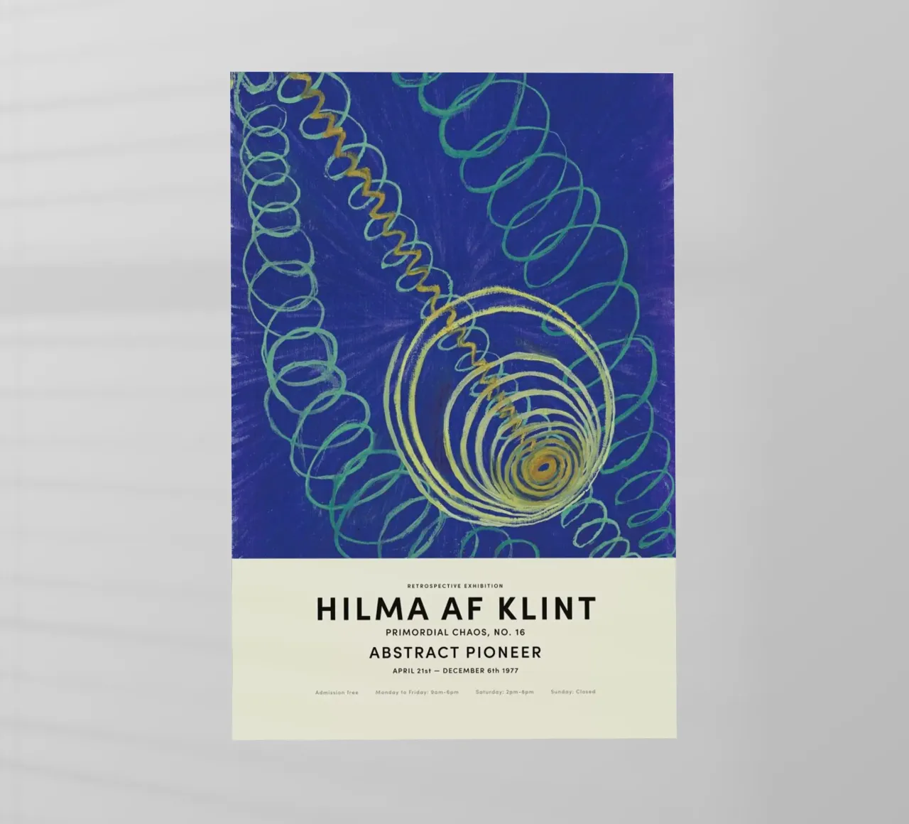 Hilma af Klint - Primordial Chaos, No. 16 pellicola backlit da Vintage by JUNIQE