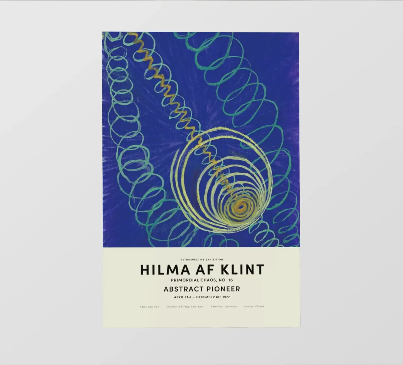 Hilma af Klint - Primordial Chaos, No. 16 telo in pvc da Vintage by JUNIQE
