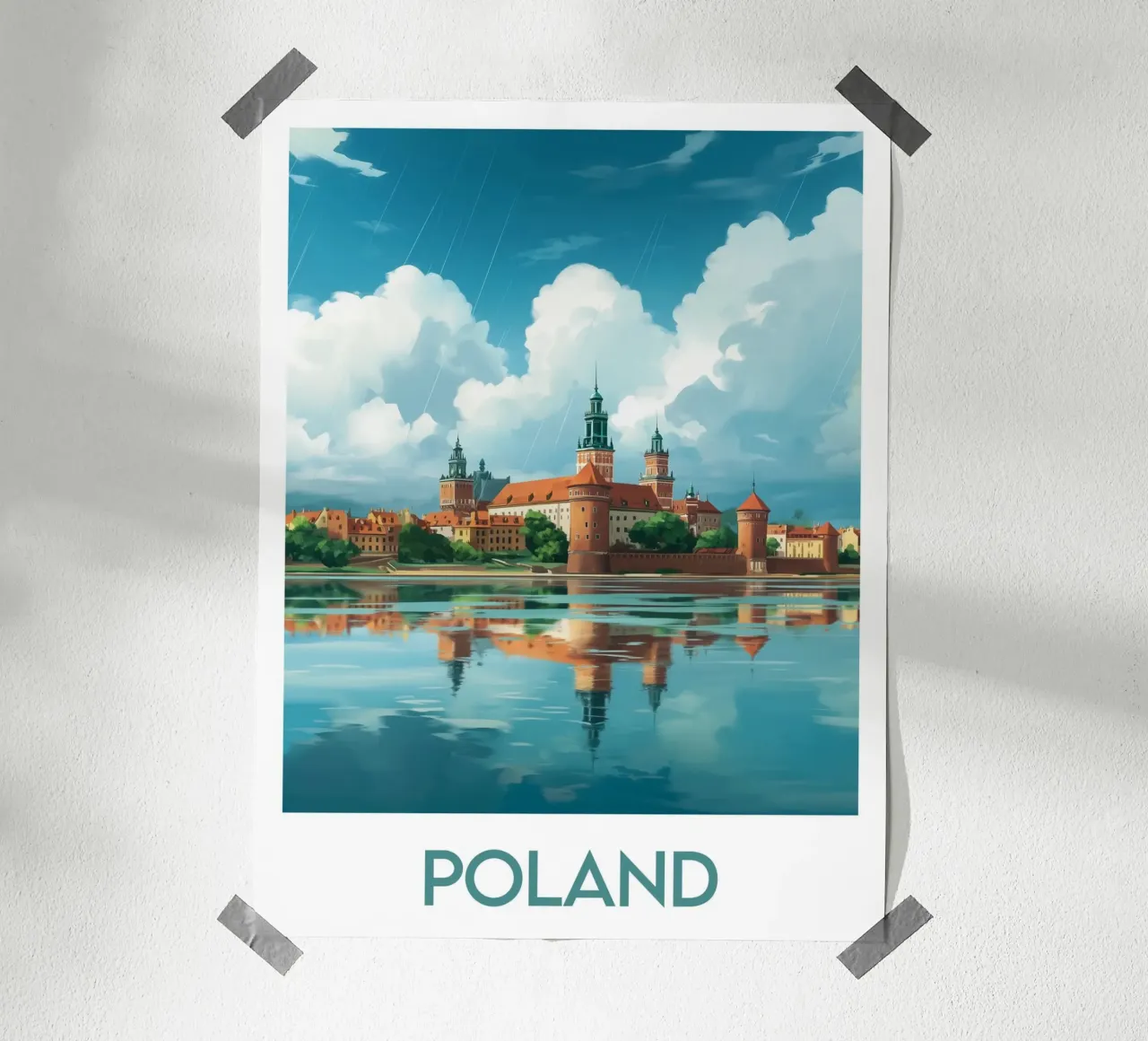 Affiche Poland poster con telaio in plastica da Frame the World