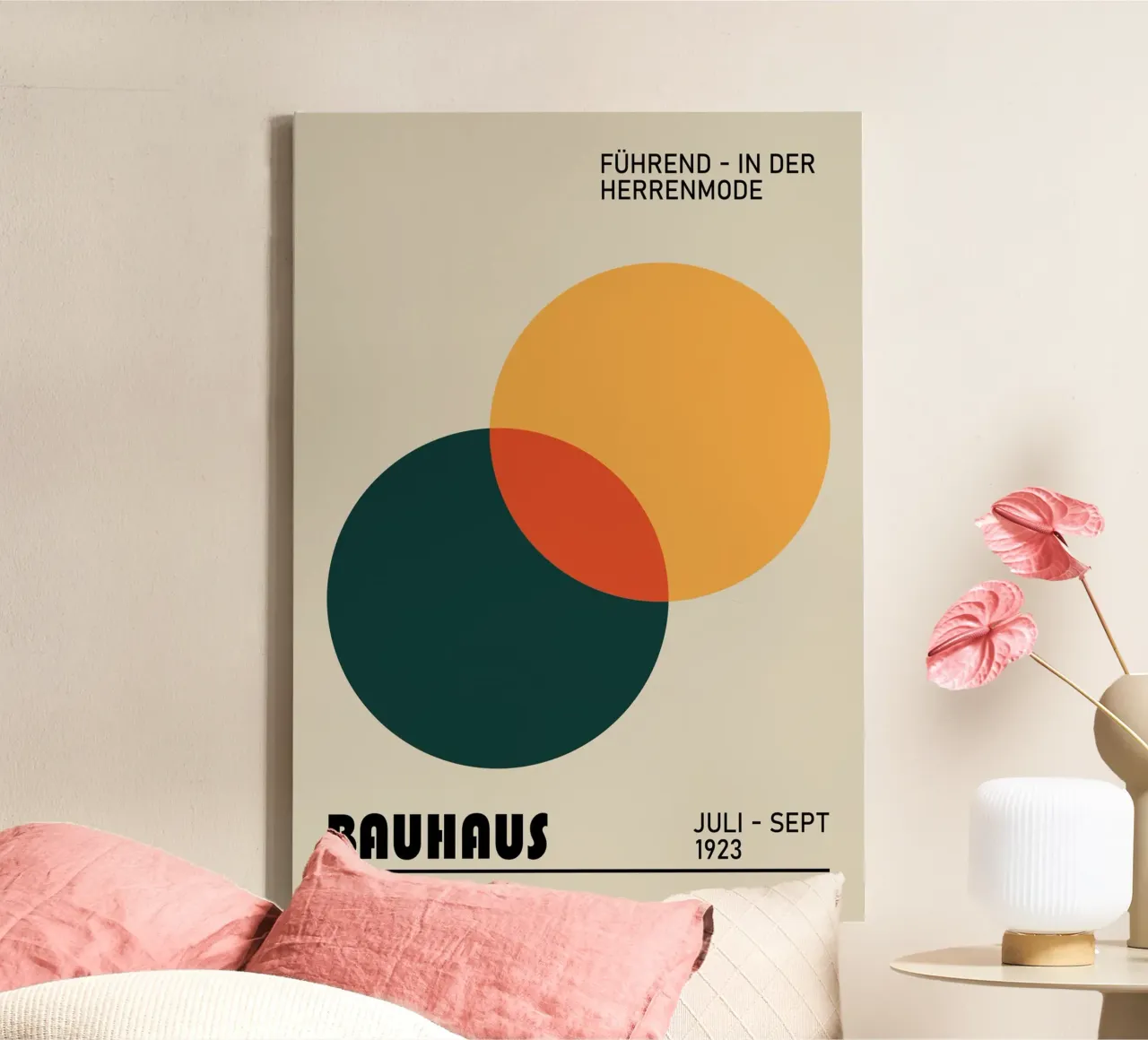 Bauhaus Geometrische Formen Herrenmode 1923 Druck Leinwand von NorwesClub