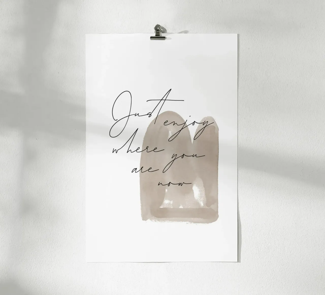 Just Enjoy poster met aluminium frame van KRUTH DESIGN