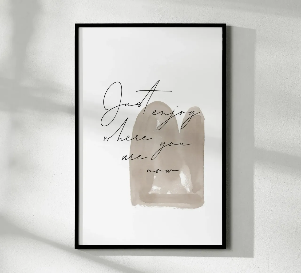 Just Enjoy poster met aluminium frame van KRUTH DESIGN