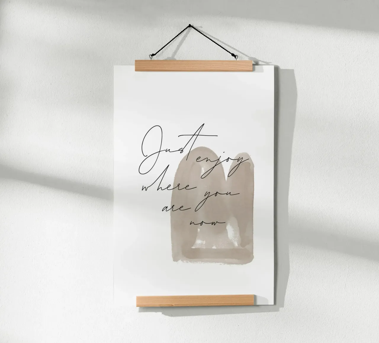 Just Enjoy poster met aluminium frame van KRUTH DESIGN