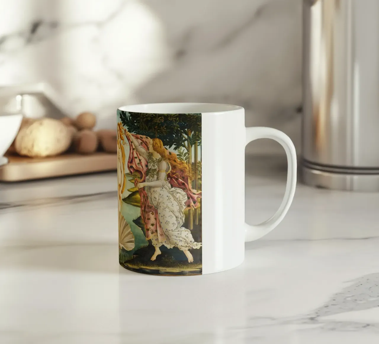 The Birth of Venus by Sandro Botticelli ceramic mug by Venus Art