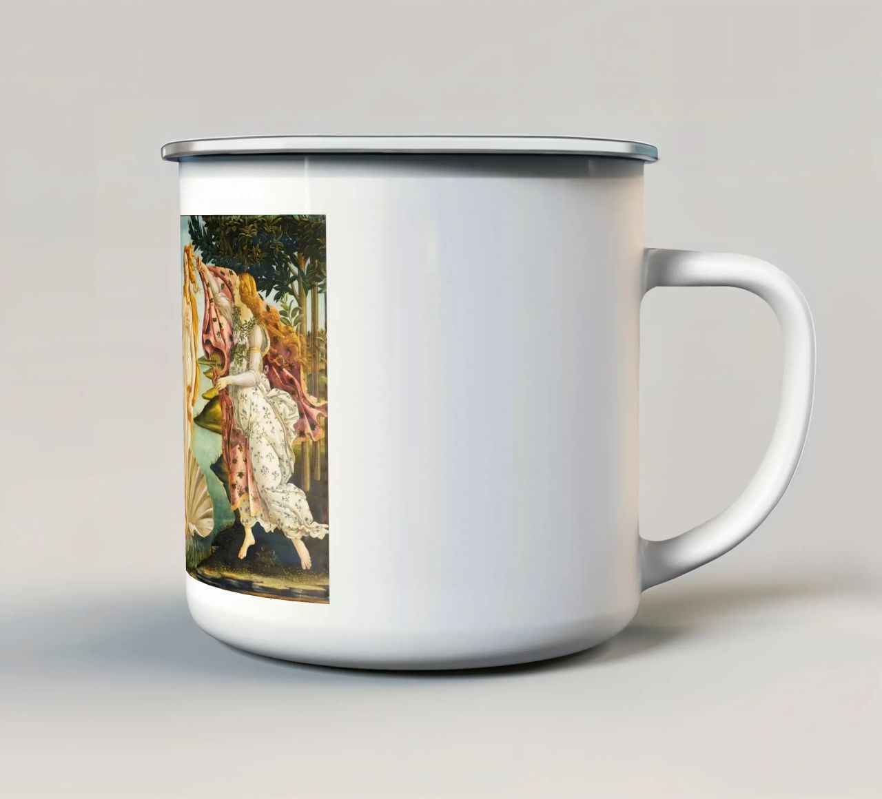 La nascita di Venere di Sandro Botticelli tazza in smalto da Venus Art