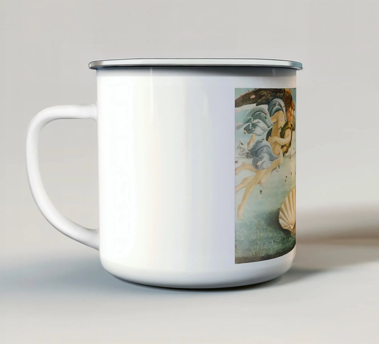 La nascita di Venere di Sandro Botticelli tazza in smalto da Venus Art
