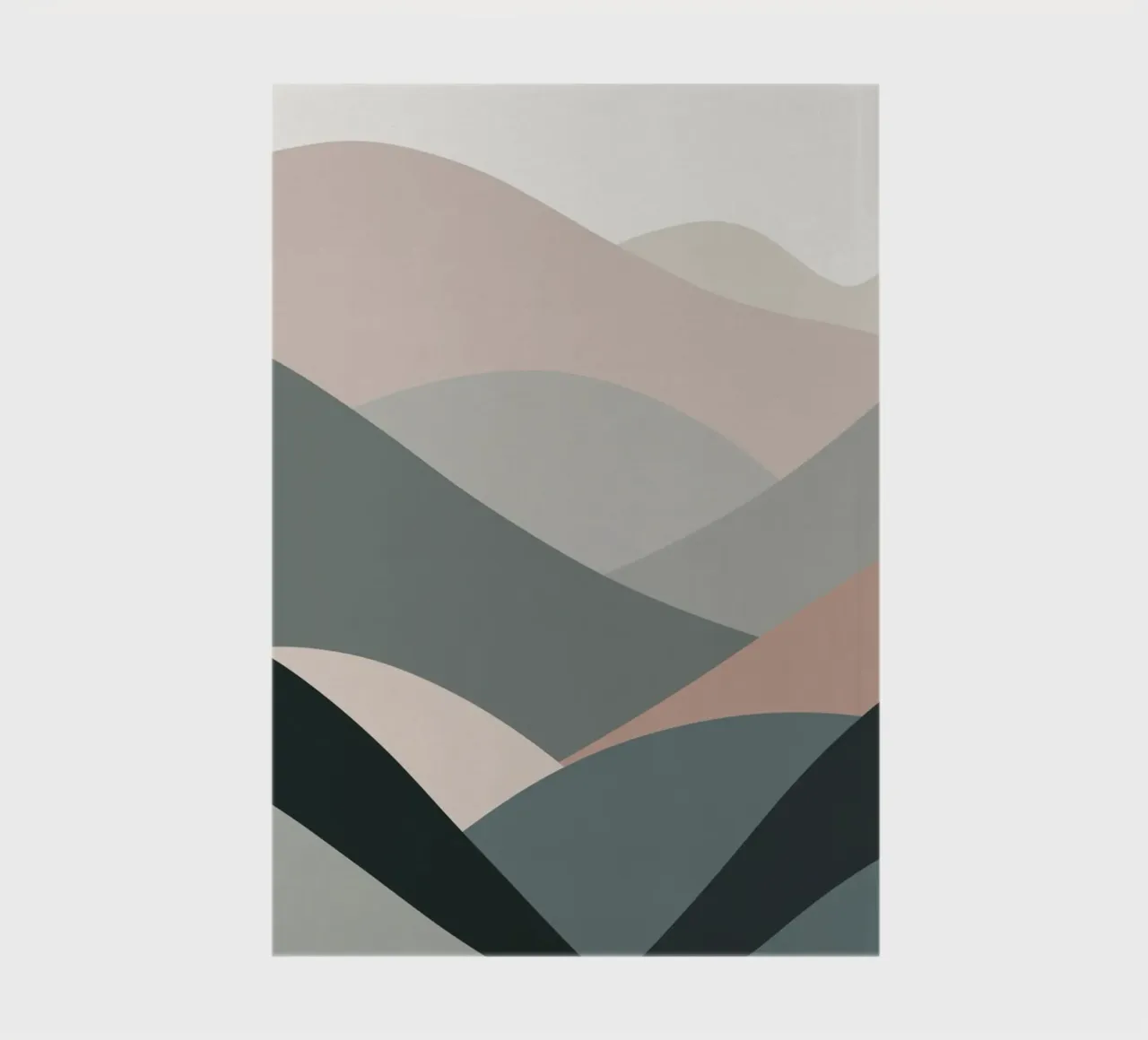 Scandinavian muted color mountain range 04 notebook by Little Dean