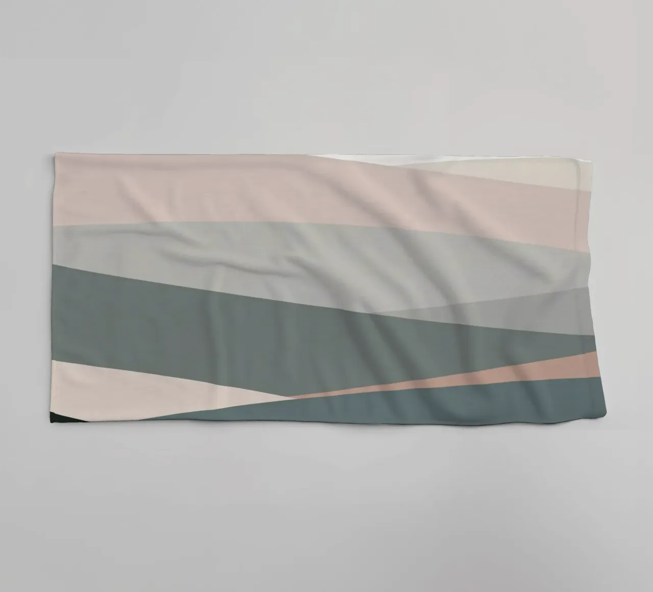 Scandinavian muted color mountain range 04 towel by Little Dean