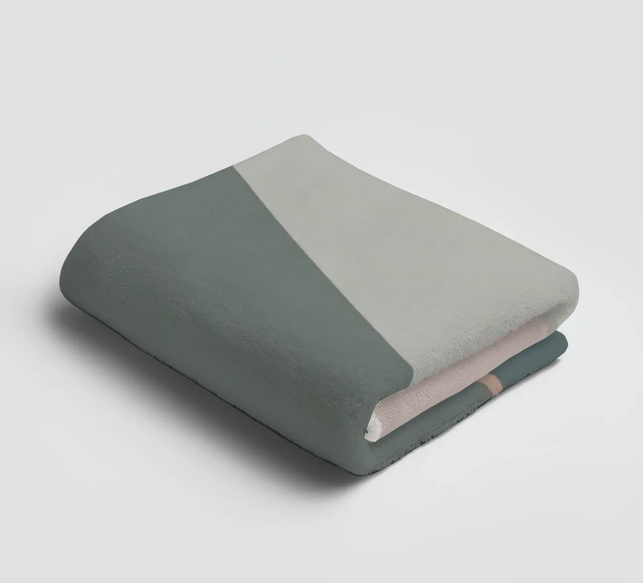 Scandinavian muted color mountain range 04 towel by Little Dean