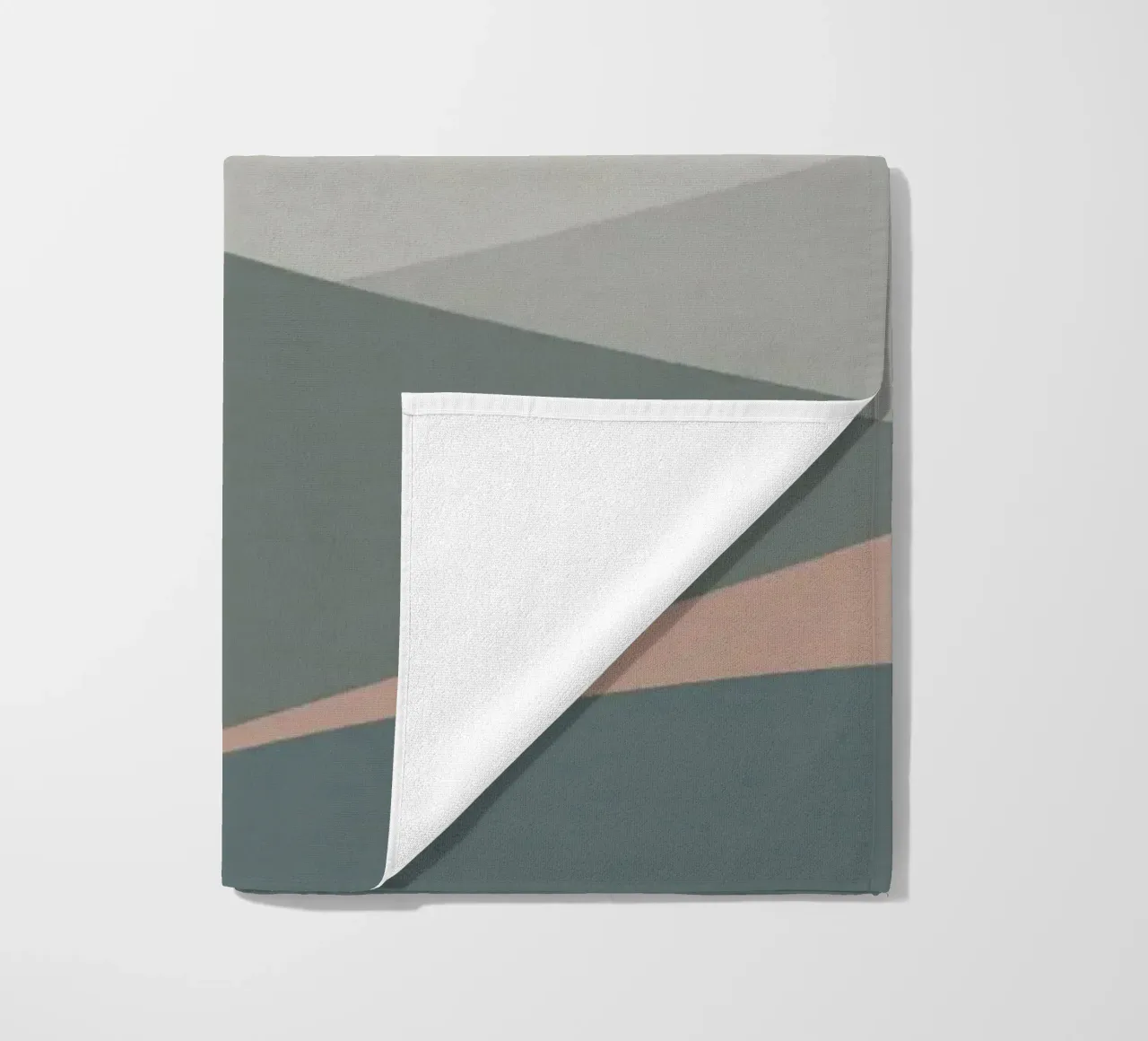Scandinavian muted color mountain range 04 beach towel by Little Dean