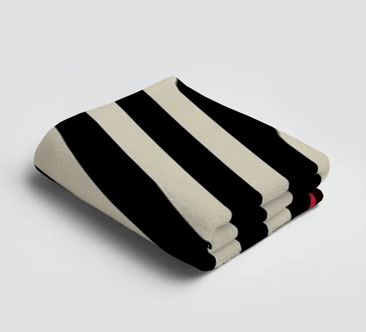 Bauhaus Wavy Lines Red Circles Optical Art 1923 towel by NorwesClub