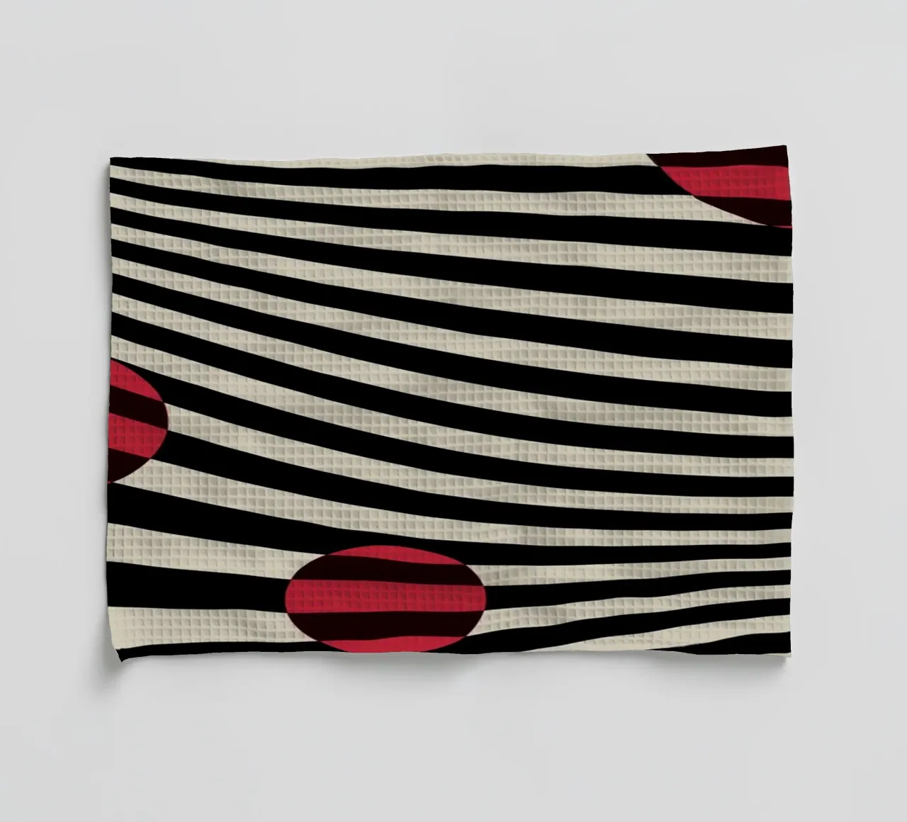 Bauhaus Linee ondulate Cerchi rossi Arte ottica 1923 canovaccio da cucina da NorwesClub