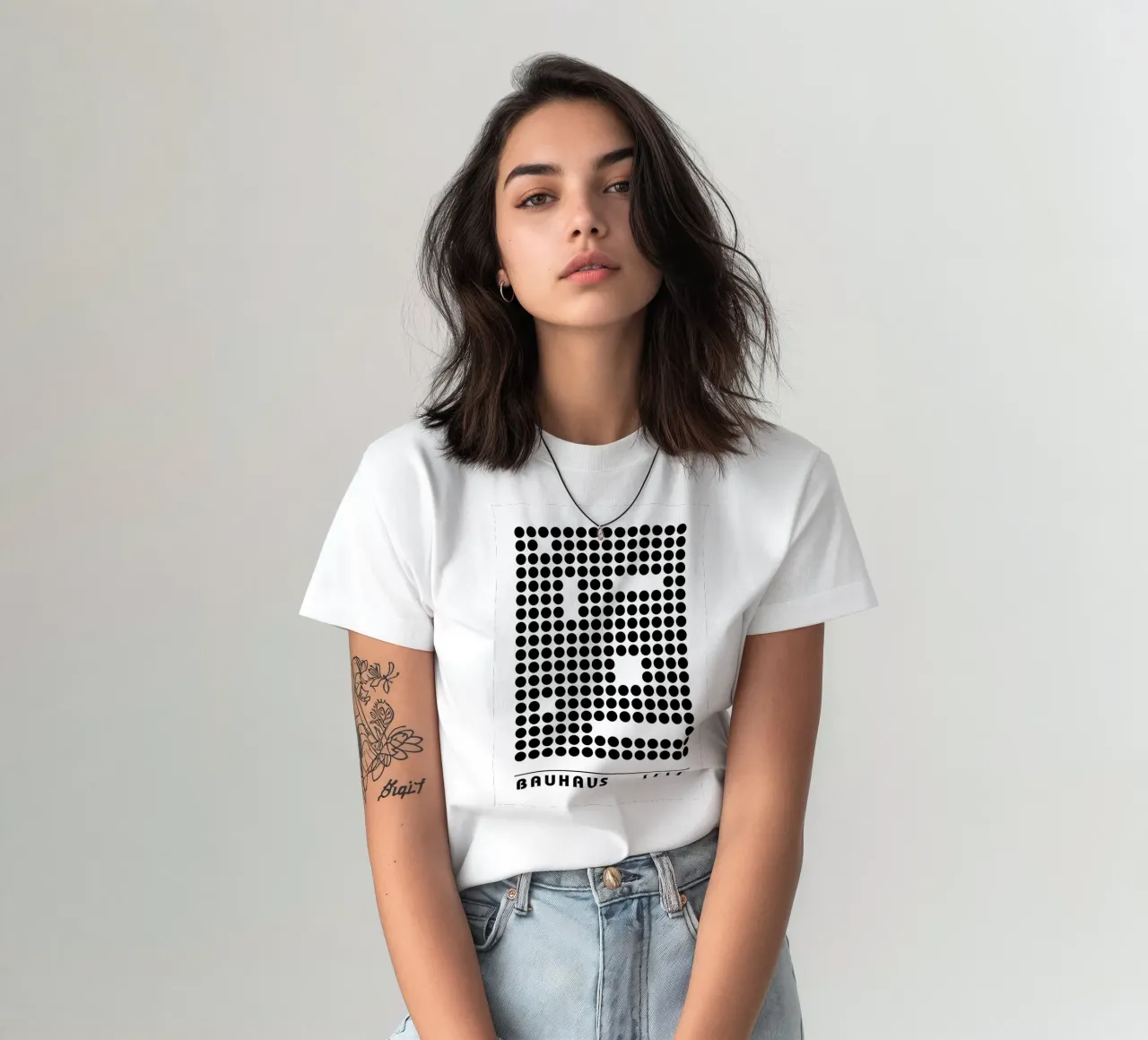 Bauhaus Geometric Dots Abstract Shape 1919 Print t-shirt by NorwesClub