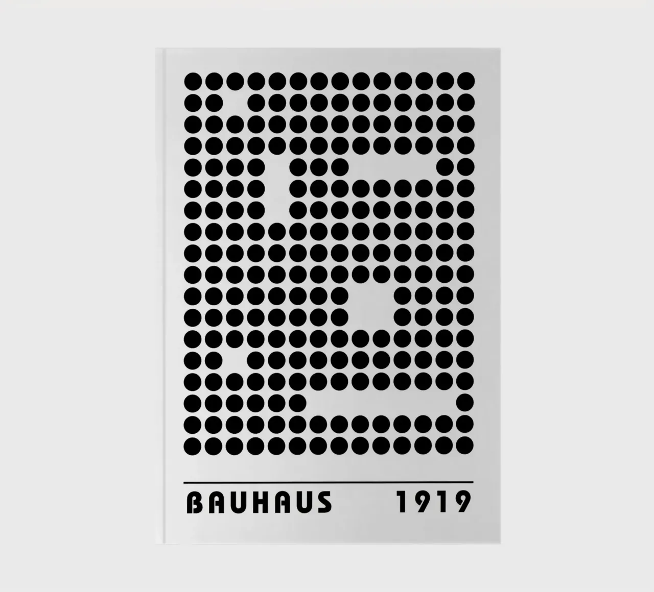 Bauhaus Geometric Dots Abstract Shape 1919 Print carnet de notes de NorwesClub