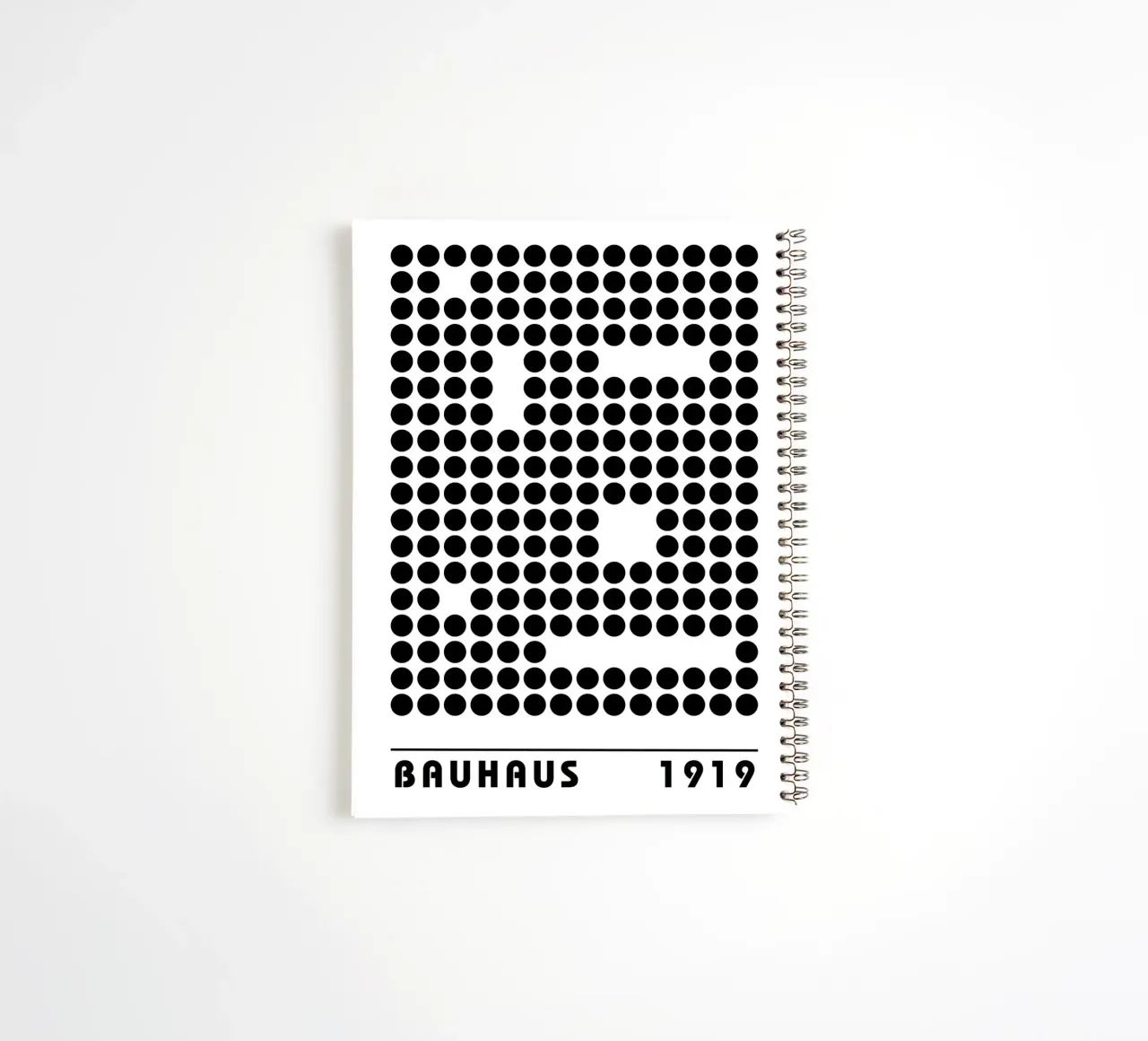 Bauhaus Geometric Dots Abstract Shape 1919 Print spiral notebook by NorwesClub
