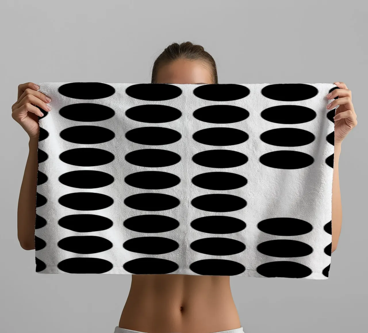 Bauhaus Geometric Dots Abstract Shape 1919 Print towel by NorwesClub