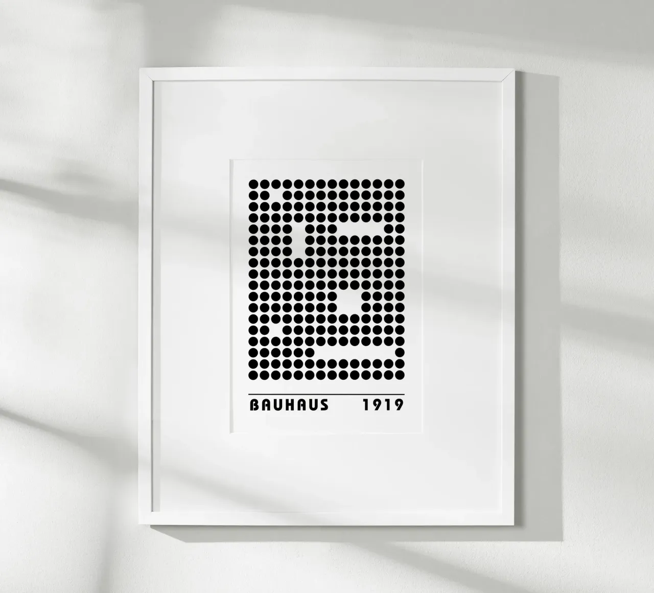 Bauhaus Geometric Dots Abstract Shape 1919 Imprimir poster con marco de plástico de NorwesClub