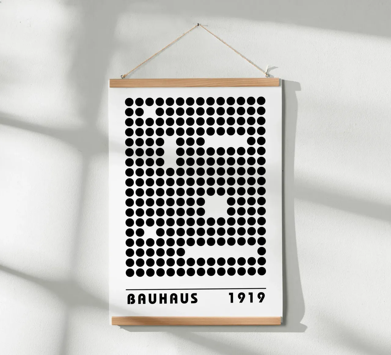 Bauhaus Geometric Dots Abstract Shape 1919 Imprimir poster con marco de plástico de NorwesClub