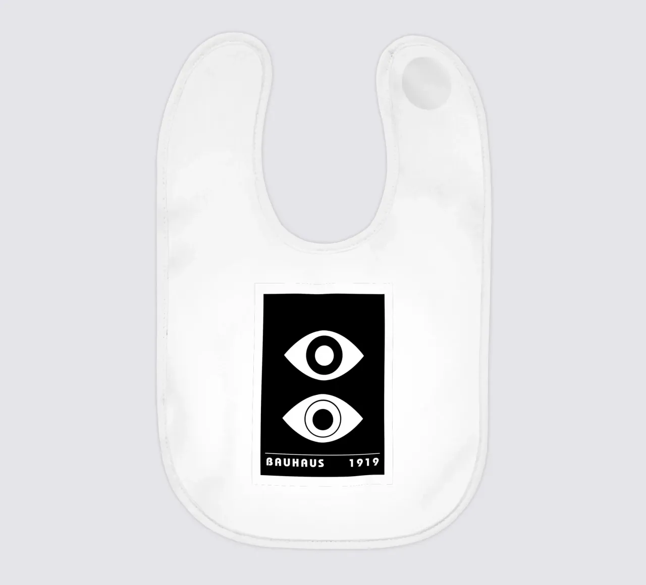 Bauhaus Stilisierte Augen Schwarz Weiß Abstrakt 1919 Babylätzchen von NorwesClub