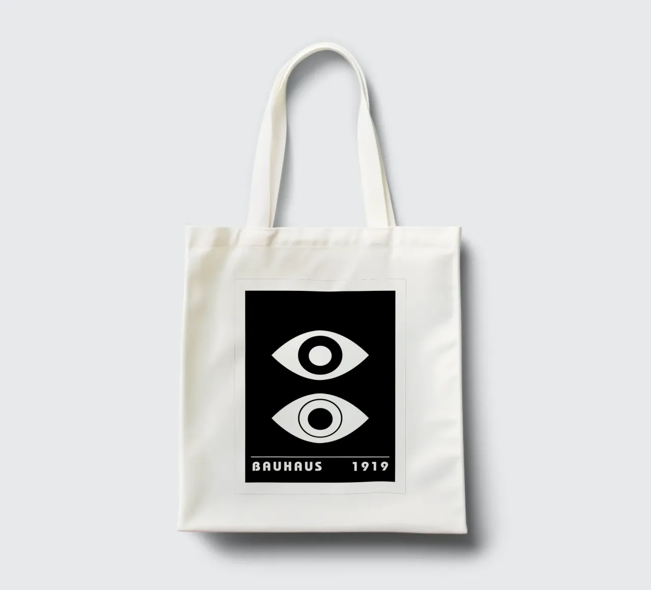 Bauhaus Stylized Eyes Black White Abstract 1919 tote bag by NorwesClub