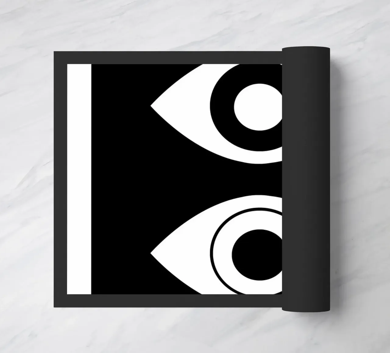 Bauhaus Ojos Estilizados Blanco Negro Abstracto 1919 felpudo de NorwesClub