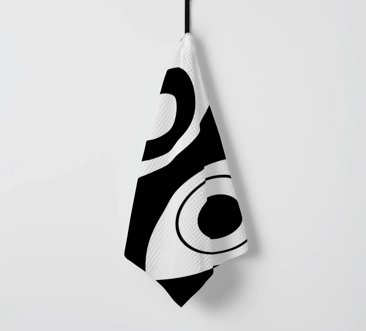 Bauhaus Stilisierte Augen Schwarz Weiß Abstrakt 1919 Geschirrtuch von NorwesClub