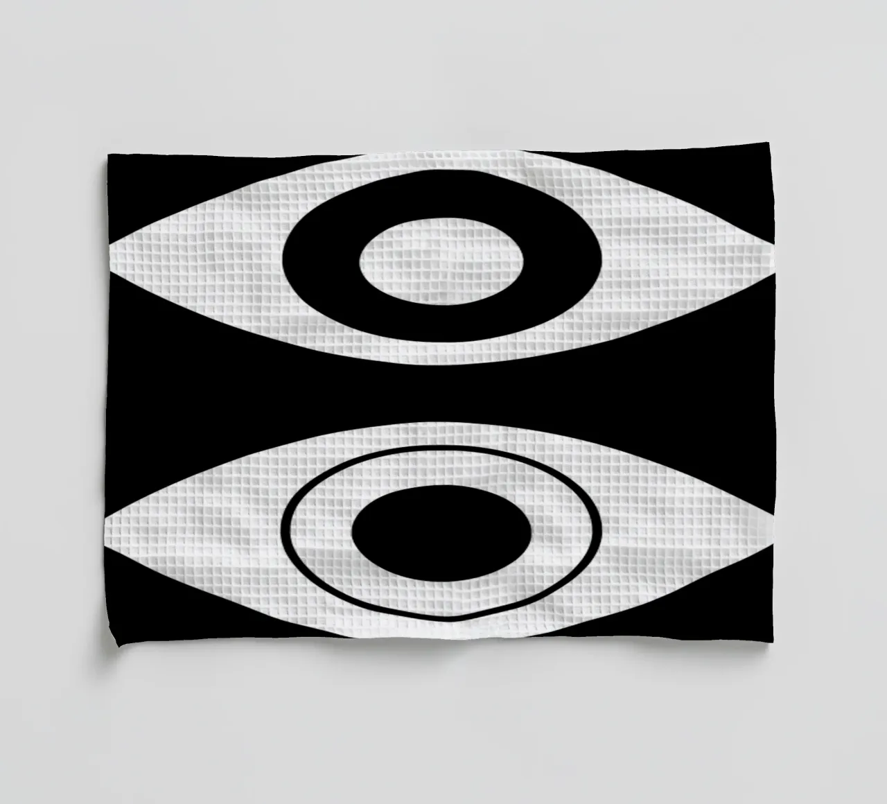 Bauhaus Stilisierte Augen Schwarz Weiß Abstrakt 1919 Geschirrtuch von NorwesClub