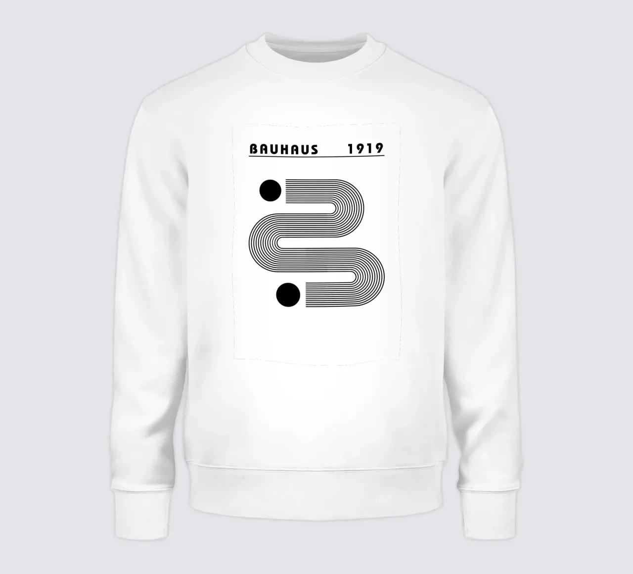Bauhaus Abstract S-Shape Lines Circles 1919 Print sweatshirt by NorwesClub