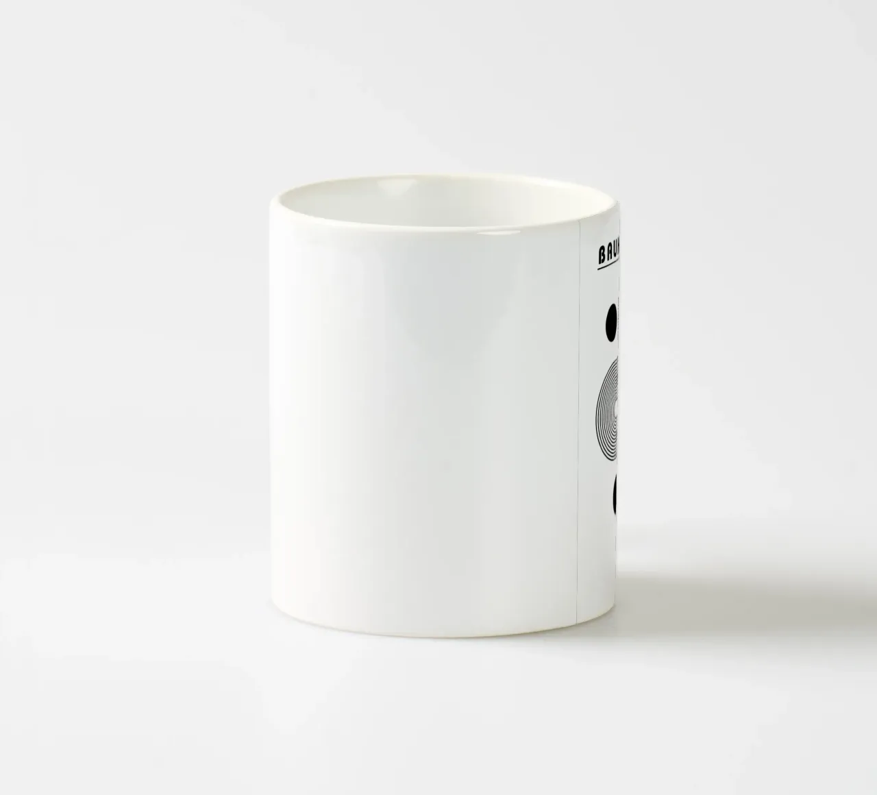 Bauhaus Abstract S-Shape Lines Circles 1919 Print ceramic mug by NorwesClub