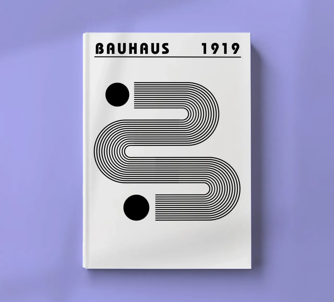 Bauhaus Astratto a forma di S Linee Cerchi 1919 Stampa diario da NorwesClub