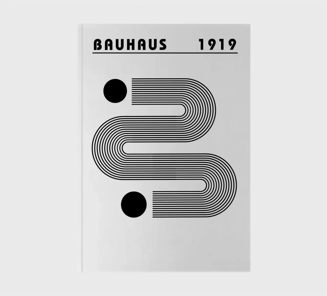 Bauhaus Astratto a forma di S Linee Cerchi 1919 Stampa diario da NorwesClub