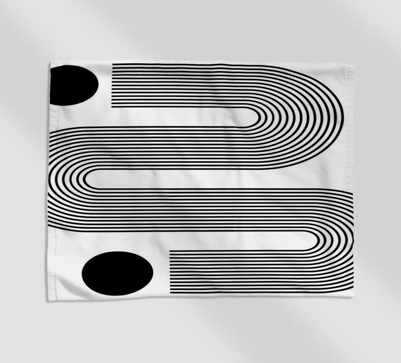 Bauhaus Abstract S-Shape Lines Circles 1919 Print beach towel by NorwesClub