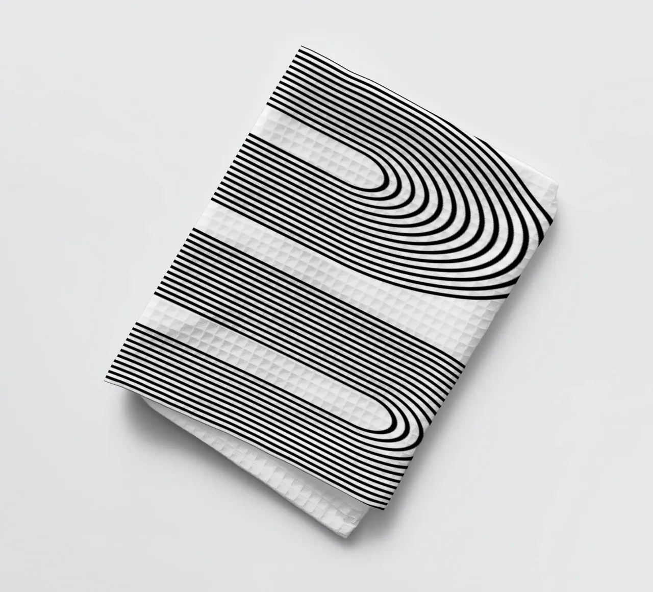 Bauhaus Abstract S-Shape Lines Circles 1919 Print torchon de NorwesClub
