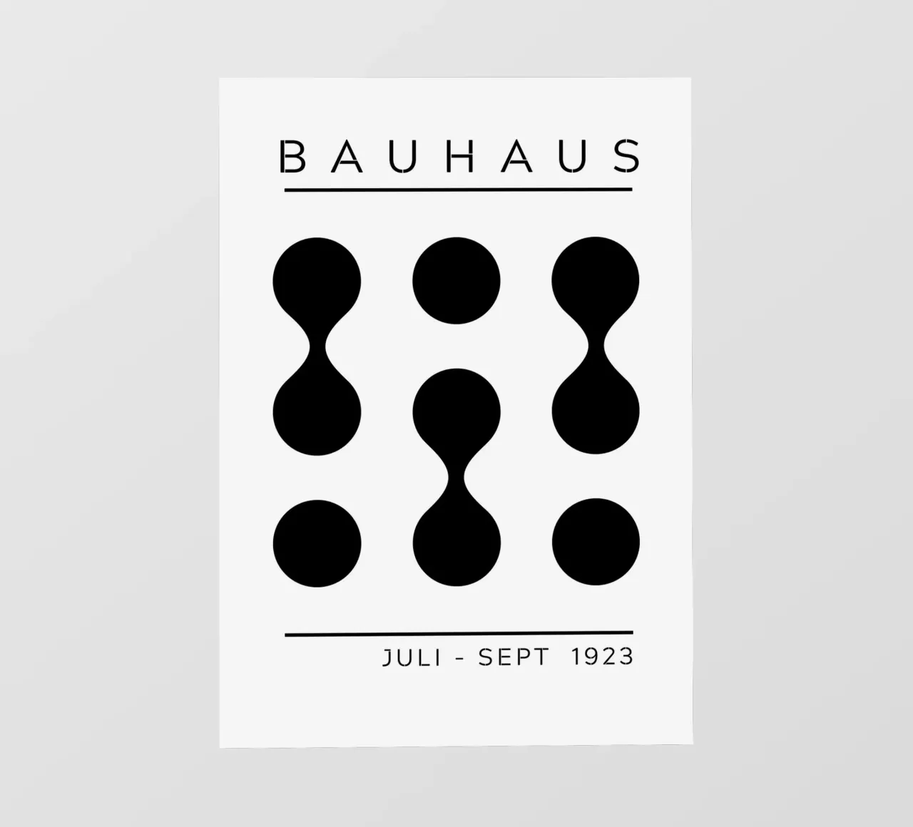 Mostra Bauhaus 1923 Figure geometriche B/N telo in pvc da NorwesClub