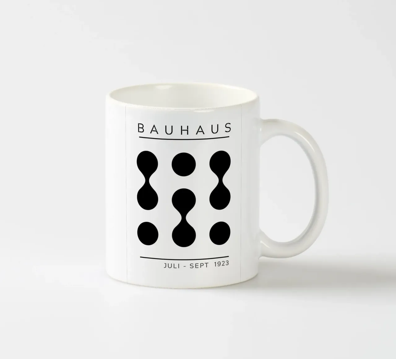 Mostra Bauhaus 1923 Figure geometriche B/N tazza in ceramica da NorwesClub