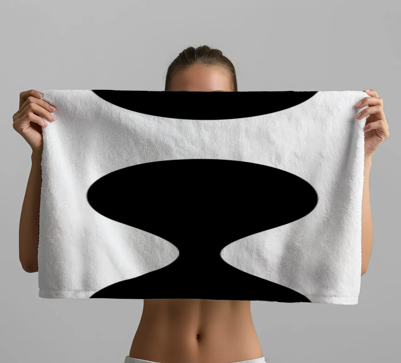 Mostra Bauhaus 1923 Figure geometriche B/N asciugamano da bagno da NorwesClub