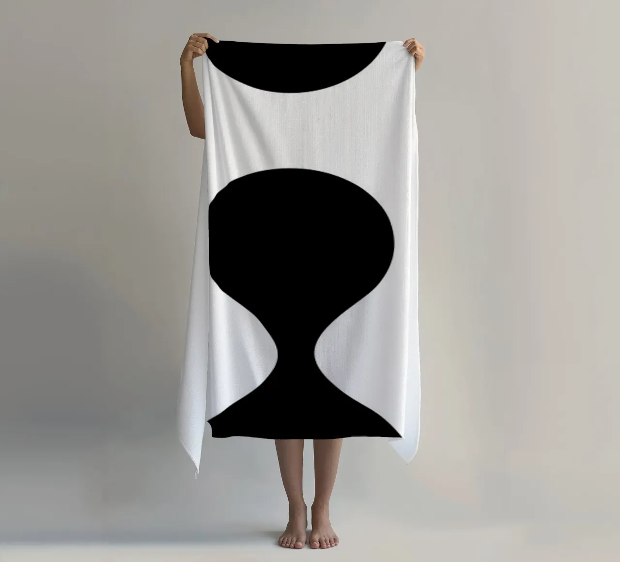 Bauhaus Exhibition 1923 Geometric Figures B&W beach towel by NorwesClub