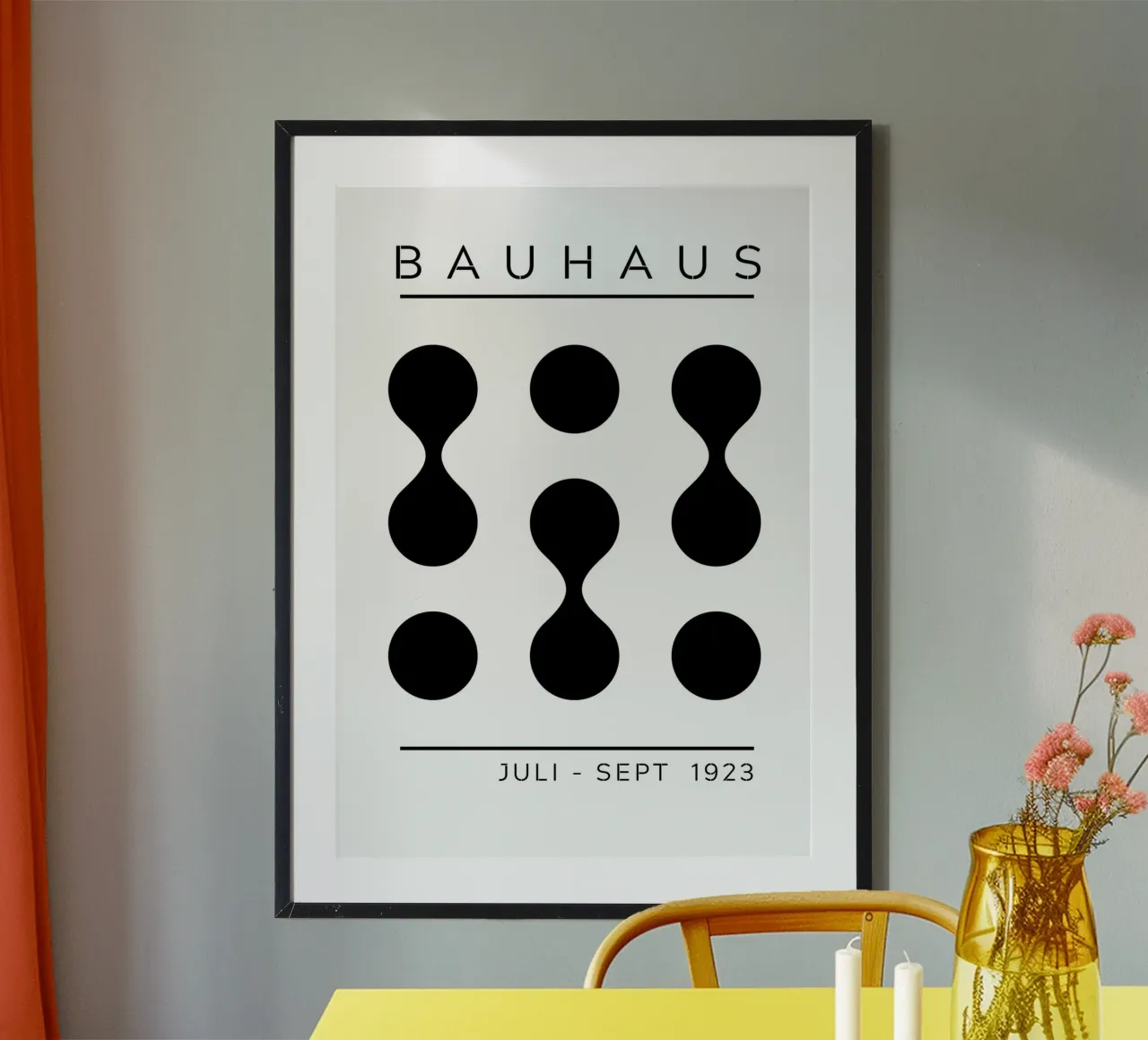 Mostra Bauhaus 1923 Figure geometriche B/N poster da NorwesClub