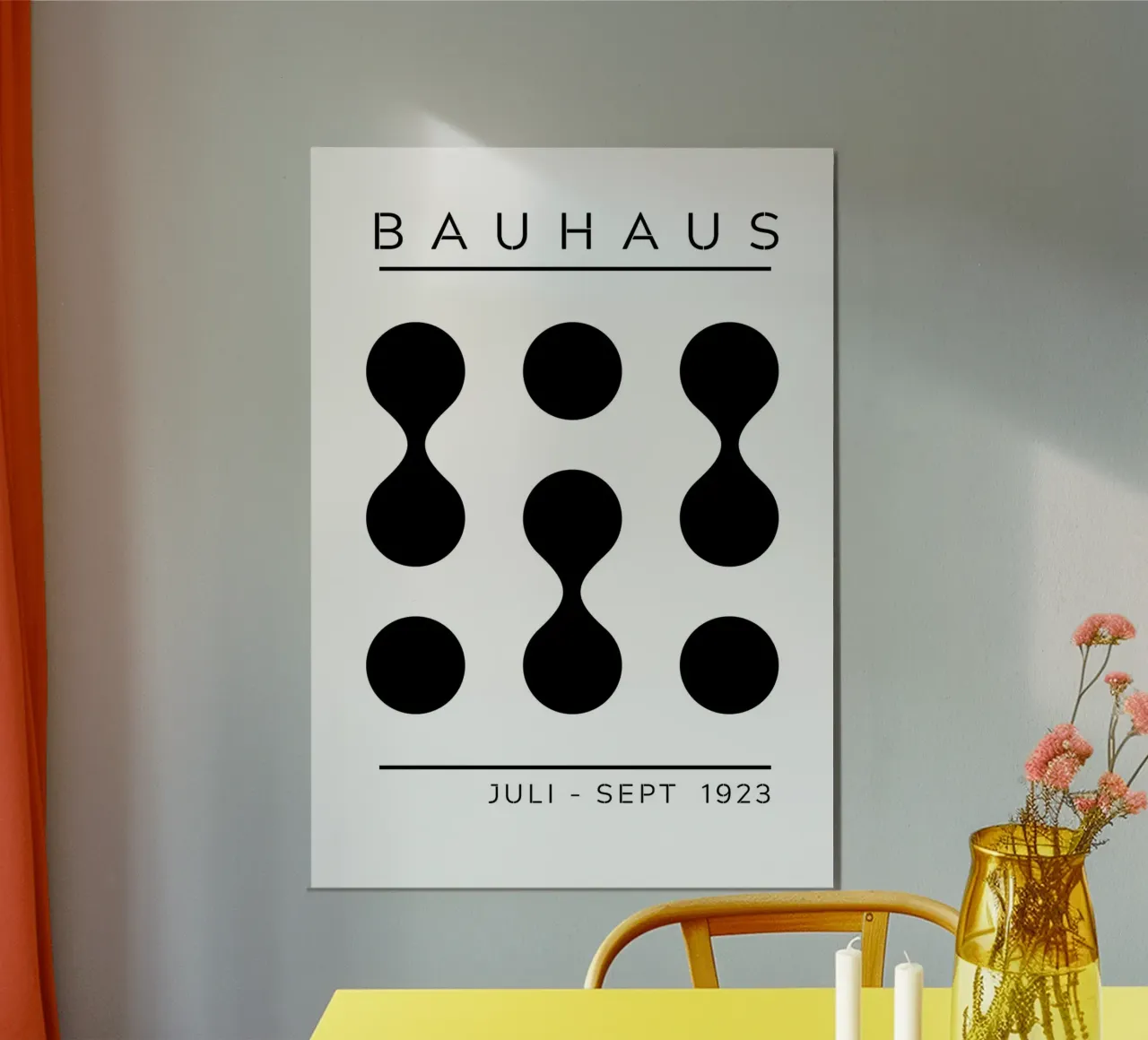 Mostra Bauhaus 1923 Figure geometriche B/N poster da NorwesClub